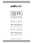 Polk Audio SR 124 User's Manual