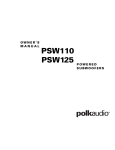 Polk Audio PSW110 Owner's Manual