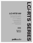 Polk Audio LCi-RTS100 User's Manual