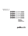 Polk Audio DSWmicroPRO1000 User's Manual