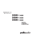 Polk Audio DSW PRO 400 User's Manual