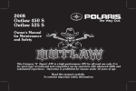 Polaris Outlaw 450 MXR LE User's Manual