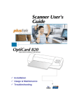 Plustek All in One Printer 820 User's Manual
