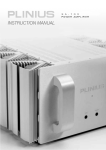 Plinius Audio SA-103 User's Manual