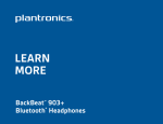 Plantronics Headphones BackBeat 903+ User's Manual