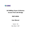 Planet Technology WAP-4000A User's Manual