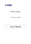 Planet Technology VDSL2 VC-200S User's Manual