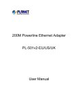 Planet Technology PL-501v2-UK User's Manual