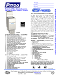 Pitco Frialator SOLSTICE SFSSH55 User's Manual