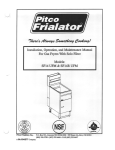Pitco Frialator SF14 UFM User's Manual
