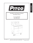 Pitco Frialator Fryer SE User's Manual