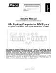 Pitco Frialator I12+ User's Manual
