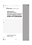 Pioneer XW-HTD630A User's Manual