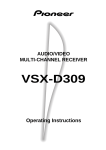 Pioneer VSX-D309 User's Manual