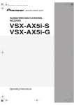 Pioneer VSX-AX5i-G User's Manual