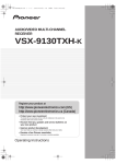 Pioneer VSX-9130TXH-K User's Manual