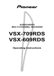 Pioneer VSX-609RDS User's Manual