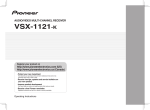 Pioneer VSX-1121-K User's Manual