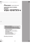 Pioneer VSX-1016TXV-K User's Manual