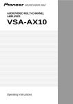 Pioneer VSA-AX10 User's Manual