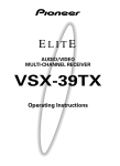 Pioneer VSX-39TX User's Manual
