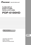 Pioneer PDP-6100HD User's Manual