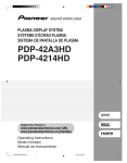 Pioneer PDP-42A3HD User's Manual