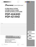 Pioneer PDP-4214HD User's Manual