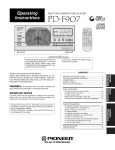 Pioneer PD-F907 User's Manual