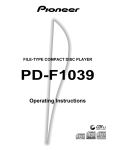 Pioneer PD-F1039 User's Manual