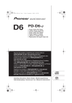 Pioneer PD-D6-J User's Manual