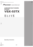 Pioneer Elite VSX-53TX User's Manual