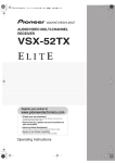 Pioneer Elite VSX-52TX User's Manual