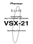 Pioneer Elite VSX-21 User's Manual