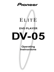 Pioneer Elite DV-05 User's Manual