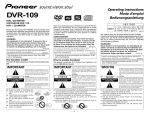 Pioneer DVR-109 User's Manual