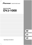 Pioneer DVJ-1000 User's Manual