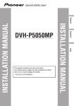 Pioneer DVH-P5050MP User's Manual