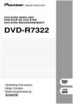 Pioneer DVD-R7322 User's Manual