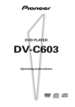 Pioneer DV-C603 User's Manual