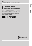 Pioneer DEH-P75BT User's Manual