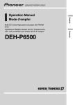 Pioneer DEH-P6500 User's Manual