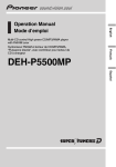 Pioneer DEH-P5500MP User's Manual