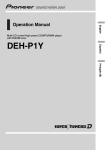 Pioneer DEH-P1Y User's Manual