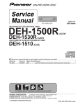 Pioneer DEH-1500RXU/EW User's Manual