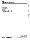 Pioneer DEH-11E User's Manual