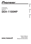 Pioneer DEH-1100MP User's Manual