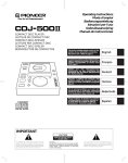 Pioneer CDJ-500II User's Manual