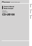 Pioneer CD-UB100 User's Manual