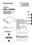 Pioneer DR-U16S User's Manual
